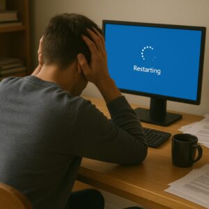 User frustrated as computer keeps restarting randomly at work 